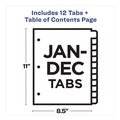 Just Launched | Office Essentials 11679 Table 'n Tabs 11 in. x 8.5 in. 12-Tab Jan. to Dec. Dividers - Assorted (1-Set) image number 4
