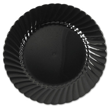 WNA WNA CW6180BK Classicware 6 in. Plastic Plates - Black (18 Packs/Carton, 10/Pack)