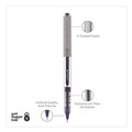 Pens | uni-ball 60382 VISION 0.7 mm Stick Roller Ball Pen - Violet Ink/Silver/Violet/Clear Barrel/Fine (1-Dozen) image number 2