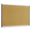Bulletin Boards | Quartet ARCB3018 30 in. x 18 in. ARC Frame Cubicle Cork Bulletin Board - Tan Surface/Satin Aluminum Frame image number 2