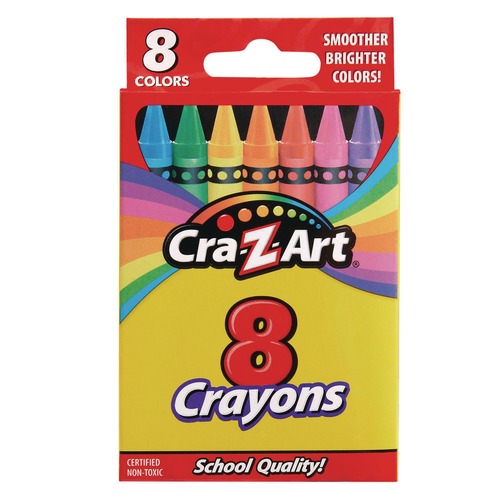 Arts & Crafts Supplies | Cra-Z-Art 1021248 Crayons - Assorted Colors (8/Pack) image number 0