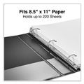 Binders | Universal UNV20741PK 11 x 8.5 1 in. Capacity Slant D-Ring View Binder, 3 Rings - Black (12/Carton) image number 9
