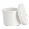 Food Trays, Containers, and Lids | SOLO KHSB12A-2050 12.1 oz 3.6 in. Diameter Flexstyle Plastic Food Lid Container - White (250/Carton) image number 2