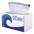 Trash Bags | Boardwalk BWK1DK100 13 Gallon 24 in. x 28 in. Drawstring Kitchen Bags - White (50 Bags/Roll, 2 Rolls/Carton) image number 1