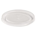Cups and Lids | Chinet 89112 16 oz. - 32 oz. Plastic High Heat Vented Lid - White (50/Bag, 10/Bags Carton) image number 0