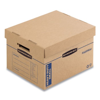 PRODUCTS | Bankers Box 7710201 SmoothMove 15 in. x 15 in. x 12 in. Maximum Strength Moving/Storage Boxes - Small, Brown/Blue (8/Carton)