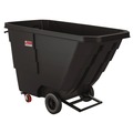 Trash & Waste Bins | Suncast Commercial RMTTCD1003F1 1 cu. Yd. 1,250 lbs. Capacity Light Duty Tilt Truck - Black image number 1