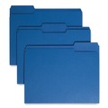 File Folders | Smead 13193 1/3-Cut Tabs Assorted Letter Size 0.75 in. Expansion Colored File Folders - Navy Blue (100/Box) image number 0