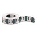 Back to School Sale | Smead 67375 1 in. x 1.25 in. 5 Numerical End Tab File Folder Labels - White (1-Roll) image number 0