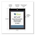 Sheet Protectors | C-Line 45911 Super Heavy-Duty 8.5 in. x 11 in. Insert Stitched Shop Ticket Holders - Clear Front, Black Pressboard Back, Black Border (25/Box) image number 5