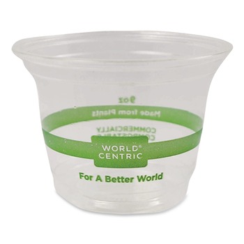 World Centric CPCS9Q 9 oz PLA Plastic Cold Cups - Clear (1000/Carton)