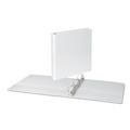 Binders | Universal UNV20744 1-1/2 in. Capacity 11 in. x 8-1/2 in. 3 Slant Ring View Binder - White image number 3