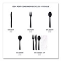 Cutlery | Eco-Products EP-S113 6 in. 100% Recycled Content Spoon - Black (1000/Carton) image number 8