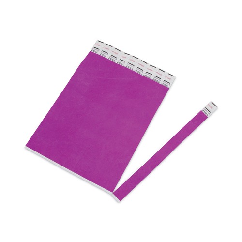 Office Accessories | Advantus 75440 9.75 in. x 0.75 in. Sequentially Numbered Crowd Management Wristbands - Purple (100/Pack) image number 0