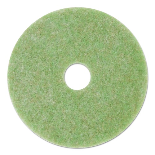 Cleaning & Janitorial Accessories | 3M 5000-20 20 in. Diameter Low-Speed TopLine Autoscrubber Floor Pads 5000 - Green/Amber (5/Carton) image number 0