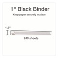 Binders | Cardinal 26301 1 in. Capacity 11 x 8.5 XtraLife ClearVue Non-Stick Slant-D 3-Ring Binder - Black image number 2