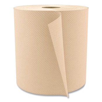 Boardwalk B6256 NonPerforated 1-Ply 800 ft. Hardwound Paper Towels - Natural (6/Carton)