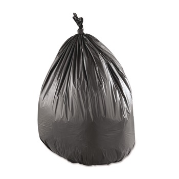 Inteplast Group SLW3858SPK-C 38 in. x 58 in. 1.15 mil 60 Gallon Low-Density Commercial Can Liners - Black (100/Carton)