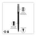 Pens | uni-ball 2013566 Extra-Fine 0.5 mm Stick Roller Ball Pen - Blue Ink Black/Blue Barrel (72/Pack) image number 2
