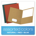 File Folders | Oxford 78513 Earthwise by Oxford 11 in. x 8.5 in. 100-Sheet Capacity Paper Twin-Pocket Portfolio - Assorted Colors (25/Box) image number 2