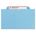 File Folders | Smead 14030 6-Section Pressboard Top Tab Classification Folders with 6 SafeSHIELD Fasteners - Letter Size/Blue (10/Box) image number 2