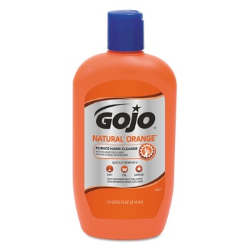 GOJO Industries 0957-12 14 oz. NATURAL ORANGE Pumice Hand Cleaner - Citrus Scent