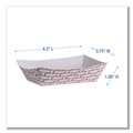  | Boardwalk BWK30LAG040 3.78 in. x 4.3 in. x 1.08 in. 6 oz. Capacity Paper Food Baskets - Red/White (1000/Carton) image number 5