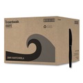  | Boardwalk BWKKNIFEHWBLA Heavyweight Polystyrene Knife Cutlery - Black (1000/Carton) image number 0
