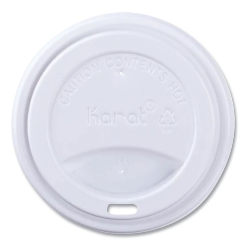 Cups and Lids | Karat C-KDL516W-PP Plastic Sipper Hot Cup Lids Fits 10 oz. to 24 oz. Hot Cups - White (1000/Carton) image number 0