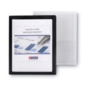 File Folders | Smead 87705 11 in. x 8.5 in. 100-Sheet Capacity Frame View Poly 2-Pocket Folder - Clear/Black (5/Pack) image number 5