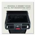 Cleaning Carts | Rubbermaid Commercial 2202530 10.5 in. x 16.8 in. x 33 in. 30 Gallon Fabric Cleaning Cart Bag for Rubbermaid Commercial Housekeeping and Janitorial Carts - Black (4/Carton) image number 3