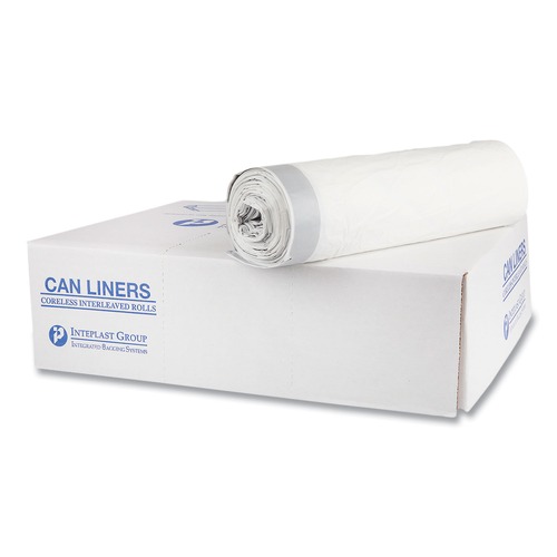 Trash Bags | Inteplast Group DT55DRUM Draw-Tuff Institutional 42.5 in. x 35.5 in. 1.9 mil 55 gal Drawstring Draw-Tape Can Liners - Natural (10/Carton) image number 0