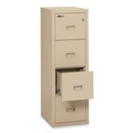 Office Filing Cabinets & Shelves | FireKing 4R1822-CPA Compact Turtle 17.75 in. x 22.13 in. x 52.75 in. 4 Legal/Letter File Drawers 1-Hour Fire Insulated Vertical File - Parchment image number 1