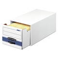 Office Filing Cabinets & Shelves | Bankers Box 00306 STOR/DRAWER STEEL PLUS 10.5 in. x 25.25 in. x 6.5 in. Storage Drawers - White/Blue (12/Carton) image number 1