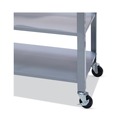 Office Filing Cabinets & Shelves | Vertiflex VF53039 3 Shelves 3 Drawers 35.5 in. x 19.75 in. x 34.25 in. Wood Countertop Serving Cart - Oak/Gray image number 2