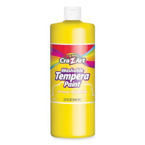 Arts & Crafts Supplies | Cra-Z-Art 760096 32 oz Washable Tempera Paint - Yellow image number 0