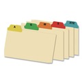 File Folders | Oxford 04635EE 4 x 6 A to Z Index Card Guides with Laminated Tabs - Manila (25-Piece/Set) image number 1