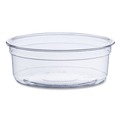 Food Service | SOLO DM8R-0090 Bare Eco-Forward 4.6 in. Diameter x 1.8 in. h 8 oz ProPlanet Seal Plastic RPET Deli Containers - Clear (500/Carton) image number 0