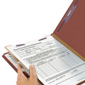 File Folders | Smead 13724 2 in. Expansion Recycled Pressboard 4-Fastener Classification Folders - Letter Size/Red Exterior (10/Box) image number 4