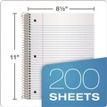 Notebooks & Pads | Oxford 65581 11 in. x 8.5 in. Sheets 3-Hole Punch 5 Subject College Rule Coil-Lock Wirebound Notebook - Randomly Assorted Cover Color image number 2