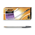 Pens | BIC MS11 BLK Cristal Xtra Smooth Medium 1 millimeter Stick Ballpoint Pen - Black Ink/Clear Barrel (1-Dozen) image number 0