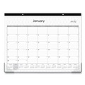 Bulletin Boards | Blue Sky 111294 22 in. x 17 in. 12-Month (Jan to Dec): 2025 Enterprise Desk Pad Calendar - Geometric Artwork, White/Gray Sheets, Black Binding, Clear Corners image number 0