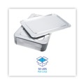  | Boardwalk BWKLIDSTEAMFL 12.88 in. x 20.81 in. x 0.63 in. Aluminum Steam Table Pan Lids (50/Carton) image number 2