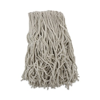 Boardwalk BWKCM20016 16 oz. Cut-End Banded Cotton Mop Heads - White (12/Carton)