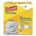 Trash Bags | Glad 70427 ForceFlex 13 Gallon 0.72 mil 23.75 in. x 24.88 in. Tall Kitchen Drawstring Trash Bags - Gray (100/Carton) image number 0