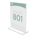 Office Presentation Supplies | Deflecto 590801 8.5 in. x 11 in. Insert Superior Image Double Sided Sign Holder - Clear image number 3