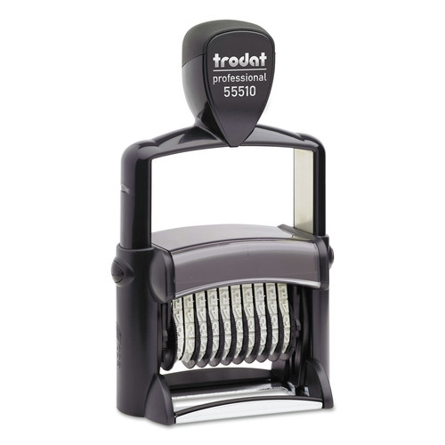 Stamps & Stamp Supplies | Trodat T55510 Ten Bands/Digits Type Size 2 Professional Self-Inking Numberer - Black image number 0