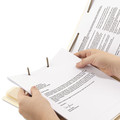 File Folders | Smead 26835 2 in. Expansion 6-Fastener End Tab Classification Folders - Letter Size/Manila Exterior (10/Box) image number 3