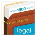 File Folders | Pendaflex 15446HD 7 in. Expansion Legal Size Heavy-Duty File Pockets - Redrope (5/Box) image number 1