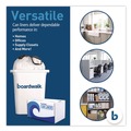 Trash Bags | Boardwalk BWK1DK100 13 Gallon 24 in. x 28 in. Drawstring Kitchen Bags - White (50 Bags/Roll, 2 Rolls/Carton) image number 6